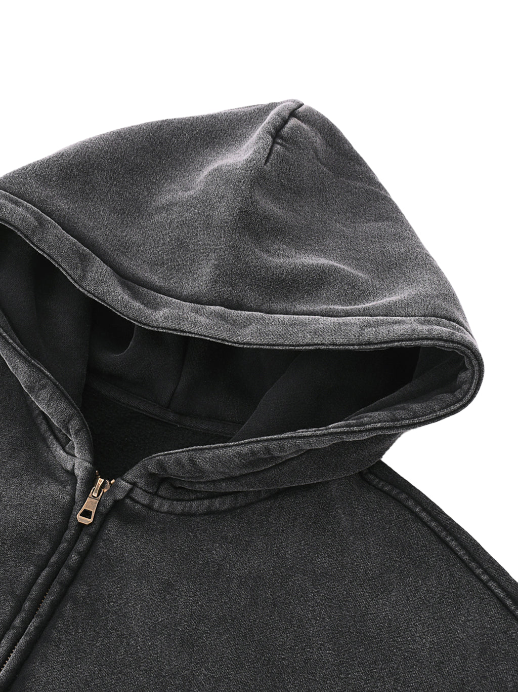 Zip-Through Boxy Fleece Hoodie
